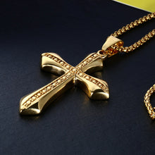 不銹鋼十字架項鍊 歐美韓國型男不銹鋼十架吊墜 Stainless Steel Men's Cross  Pendant & Necklace European and American design High Quality Korean Pop Star (0006MS)