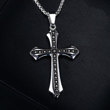 不銹鋼十字架項鍊 歐美韓國型男不銹鋼十架吊墜 Stainless Steel Men's Cross  Pendant & Necklace European and American design High Quality Korean Pop Star (0006MS)
