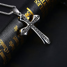 不銹鋼十字架項鍊 歐美韓國型男不銹鋼十架吊墜 Stainless Steel Men's Cross  Pendant & Necklace European and American design High Quality Korean Pop Star (0006MS)