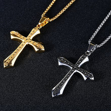 不銹鋼十字架項鍊 歐美韓國型男不銹鋼十架吊墜 Stainless Steel Men's Cross  Pendant & Necklace European and American design High Quality Korean Pop Star (0006MS)