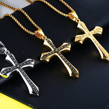 不銹鋼十字架項鍊 歐美韓國型男不銹鋼十架吊墜 Stainless Steel Men's Cross  Pendant & Necklace European and American design High Quality Korean Pop Star (0006MS)