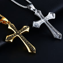 不銹鋼十字架項鍊 歐美韓國型男不銹鋼十架吊墜 Stainless Steel Men's Cross  Pendant & Necklace European and American design High Quality Korean Pop Star (0006MS)