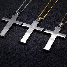 優質不銹鋼男士十字架項鍊 歐美新款設計  韓國型男吊墜 Stainless Steel Crystal Men's Cross  Pendant & Necklace European and American design High Quality Korean Pop Star (0005MS)