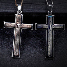 優質不銹鋼男士十字架項鍊 歐美新款設計  韓國型男吊墜 Stainless Steel Crystal Men's Cross  Pendant & Necklace European and American design High Quality Korean Pop Star (0005MS)